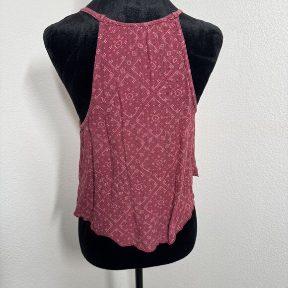Hollister Red Boho Print Sleeveless Flowy Tank Top XS‎ - Picture 3 of 6